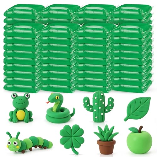 VioraWhite 72 Pcs 38oz Air Dry Clay Bulk Modeling Clay,Emerald Green - color: Emerald Green