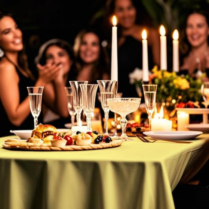 54IN X 320FT Plastic Table Cover Roll with Cutter Box, Cut to Size Plastic Table Cloths for Parties, Birthday, (Light Yellow, 54"x3840"(Rectangular)) - color: Light Yellow, size: 3840" x 54" (Rectangular)