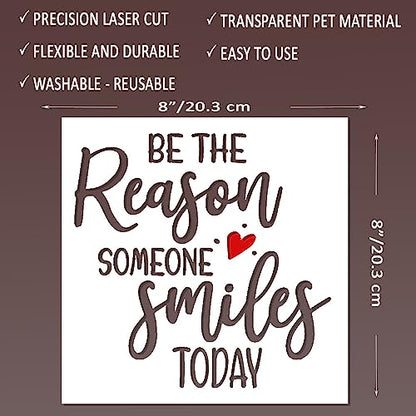 16 Word Stencils for Painting on Wood - Inspirational Stencil Set for Crafts Reusable – Art Templates for Drawing - Farmhouse Stencils and Templates for Signs, Canvas and Craft Supplies - size: 8 Inch Family