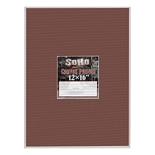 SoHo Artist Cotton Canvas All Media Panels - 8x10-3 Pack of Double Primed Cotton Acid-Free Panels Bonded Canvases for Paintings, Artwork and More - size: 8x10