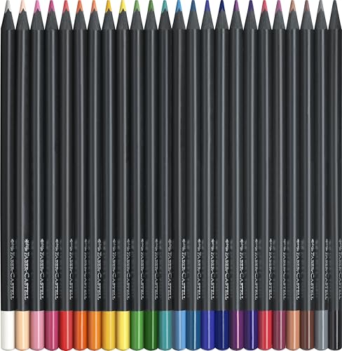 Faber-Castell Black Edition Colored Pencils, 1 Count (Pack of 24) - color: Classic, size: 1 Count (Pack of 24)