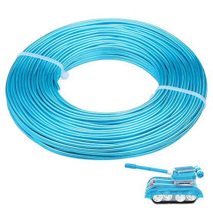 12 Gauge Aluminum Craft Wire for Jewelry Making, 32.8FT Bendable Metal Wirefor Bonsai Armature(Lake Blue) - color: Lake Blue