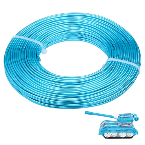 12 Gauge Aluminum Craft Wire for Jewelry Making, 32.8FT Bendable Metal Wirefor Bonsai Armature(Lake Blue) - color: Lake Blue