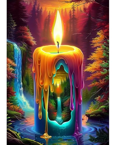 Candle Diamond Art Kits for Adults,Landscape Diamond Art 12X16 Inch - color: Landscape 05