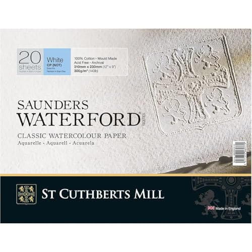 St Cuthberts Mill Saunders Waterford White Paper Not (CP) Block 310 x 230 mm - size: ['310 x 230 mm']