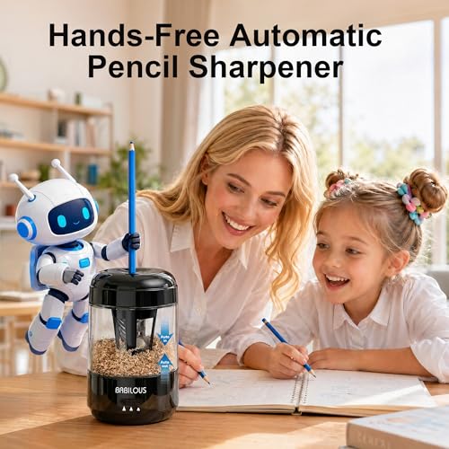 Babilous Rechargeable Electric Pencil Sharpener with Auto Feed & Auto Eject - color: Black