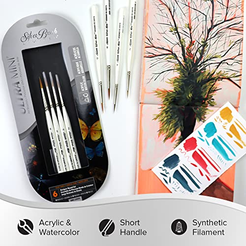 Silver Brush Limited Ultra Mini Ultimate Round Paintbrush Set, 4pc - color: Designer Round Set, size: 4 Pc