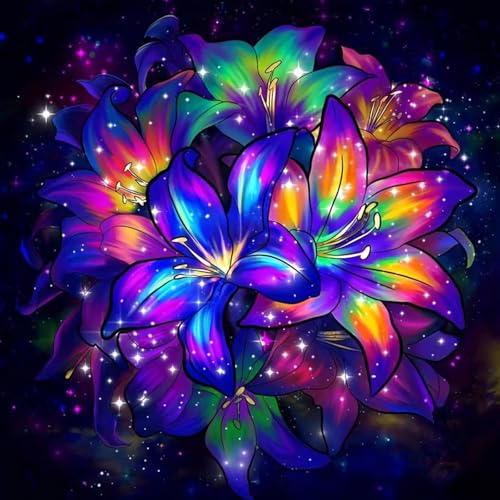 KTHOFCY 5D DIY Floral Flower Diamond Painting Kits for Adults,Flowers Bloom Wealth Full Drill Embroidery Cross Stitch Crystal Rhinestone Paintings Arts Wall Decor Painting Dots Kits 11.8X11.8 inch
