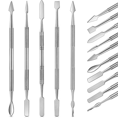 Honoson 5 Pcs Miniature Sculpting Tools, Double-Ended Steel Modeling | 10 Varied Heads for Detailing Plastic Resin Metal Models, work with epoxy clay, Tabletop War Game Mini Sculpting Tools