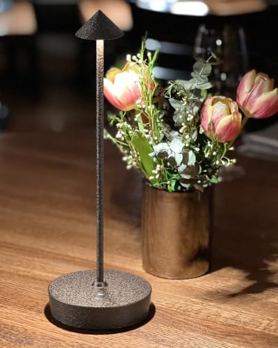 LED Cordless Table Lamps Rechargeable 6000mAh Battery Operated Desk Lamp | Outdoor Waterproof Portable 3 Color Touch Dimmable Table Light for Patio Restaurant Dining Home Set of 2 Glacier Khaki - color: 2Pack Glacier Khaki