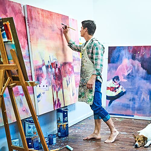 Large Canvas for Painting 16x40 Inch 4-Pack, 12.3 oz Triple Primed 100% Cotton Stretched Canvas, Blank Large Canvases for Oil Paint Acrylics Pouring & Wet Art Media - size: 16"x40"(4-Pack), style: Studio