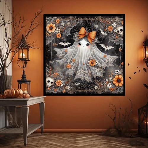 HHMATITS Halloween Diamond Art Kits for Adults 14X14IN - color: Halloween-2