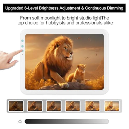 A3 LED Extra Bright Light Pad, Rechargeable Diamond Painting Light Board - color: A3D50-white