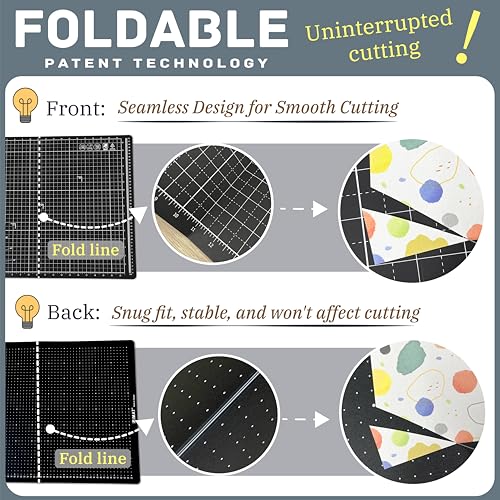 iMAT Flip Cutting Mat Note A2, Foldable, Double-Sided, Hunter Green - color: Hunter Green