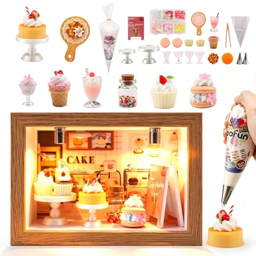 BoFUN Make Mini Dessert Craft Kit for Teens &Adults with Display Frame