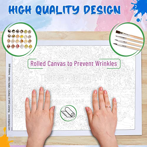 Ledgebay Paint by Numbers Kit for Adults, 16x20 Unframed Canvas - color: Still Waters, size: 16" x 20" Unframed
