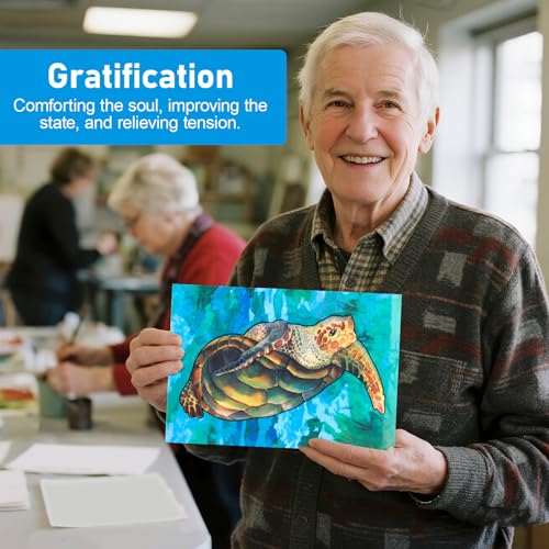 24Pcs Reusable Water Painting Set for Seniors,Dementia Product for Elderly - color: Ocean Life