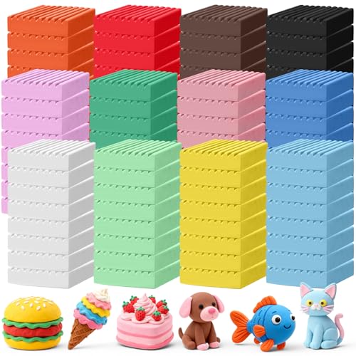 Syhood 96 Pieces Non Drying Modeling Clay Bulk 10.6lbs Modeling Clay Gift Set 1.76 Ounce Each for Arts and Crafts Projects Kit(12 Colors)