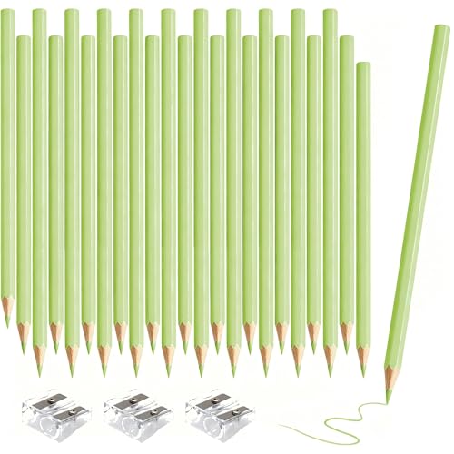 36 PCS Macaron Green Colored Pencils Pre Sharpened Pencil 2 HB - Ideal for Checking, Grading, Tests & Office/School Supplies - color: cutegreen