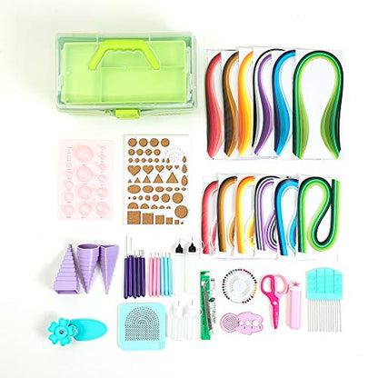 IMISNO Quilling Kit with Paper Crimper,Tools,Strips for Beginners Set - color: green