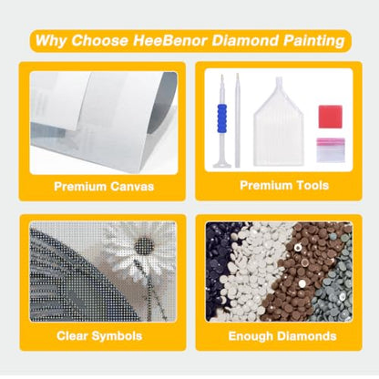 HeeBenor 5D Butterfly Large Diamond Painting Kits for Adults, 27.5" X15.7" - color: Butterfly 058