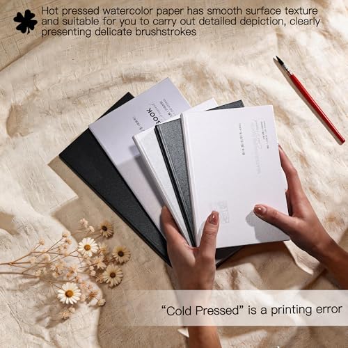 rubens Watercolor Paper Block, 5.3 x7.6 in Hot Pressed Watercolor Papers - size: 32K-Hot Pressed