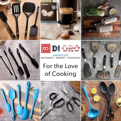 DI ORO Silicone Spatula Set - 600F Heat Resistant, 5-Pc Blue - color: Blue