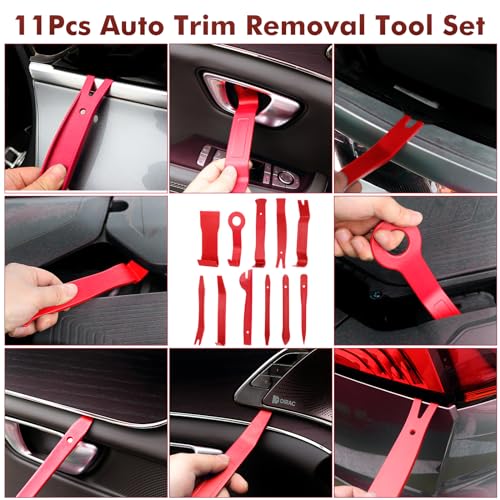 JNLK 352pcs Trim Removal Tool, Pry Tool, Door Panel Removal Tool Kit, Clip Tool, Fasteners Removal Tool with Car Retainer Body Clips Set, red - color: Red