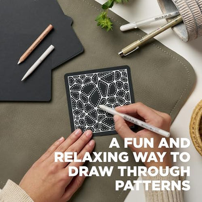 SAKURA Zentangle Apprentice Classroom Pack, Black Tiles, 213 Piece - size: Apprentice Classroom Pack #2