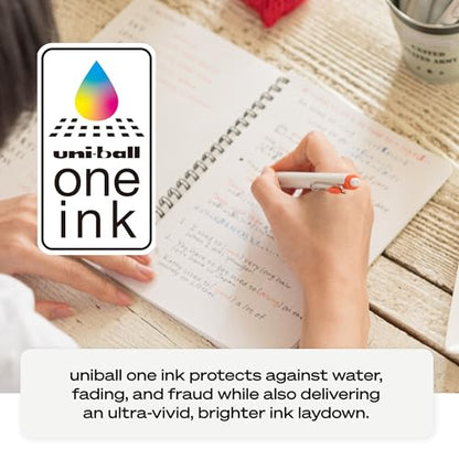 uniball™ one Retractable Gel Pens, Medium Point (0.7mm), Blue Ink, 12 Pack - color: Blue, size: 1 Count (Pack of 12), style: Medium