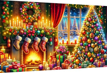 Extra Large Diamond Painting Kits for Adults, 5D Diamond Art Kits 28x16 In - color: Large Diamond Painting Christmas