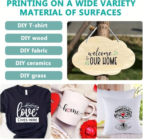 Amaging Self-Adhesive Silk Screen Stencils,Bless Screen Printing Stencils for Craft Home Chalk Stencil Transfers Reusable Stencils for Painting on Wood T-Shirt Fabric Bless Sign - color: Amaging