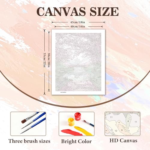 PHANTASYART Cherry Blossom Paint by Numbers Kit for Adults 16x20inch - color: Cherry Blossom Scenery, size: 16x20inch