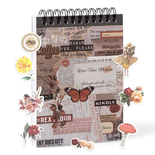 622PCS Vintage Washi Sticker Book Scrapbooking Stickers | 50 Pre-cut Sheets – Journaling Stickers & Ephemera for Junk Journals. Residue-free removal, even after long-term use. - color: Orange