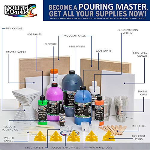 Pouring Masters Peachy Gold/Pink Iridescent Special Effects Acrylic Pouring Paint - Premium 8-Ounce Pre-Mixed Fluid Acrylic Paint - Fluid Art Supplies for Canvas, Wood, Paper, Tile & Rocks - color: Peachy Gold/Pink, size: 8 Fl Oz (Pack of 1)