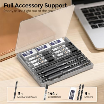 Nicpro 0.5 mm Mechanical Pencil Set with Case, 3PCS Mechanical Pencils 0.5 - style: 0.5mm(3 Pcs)