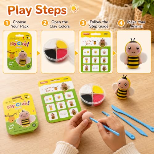 Air Dry Clay Kit, 12 Animals Kingdom Modeling Clay for Kids, DIY Model Magic Clay with Tools&Idea Cards, Soft&Non-Sticky, Safe&Non-Toxic Magic Clays, Creatible Art Crafts Toys Gifts for Boys Girls - color: 12 Packs Animal Kingdom Kit