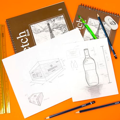 BAZIC Products Spiral Sketch Pad, Top Bound, 6 x 8 in, 50 Sheets, 48-Case - color: 50 Sheets - 6"x8", size: 48-Pack