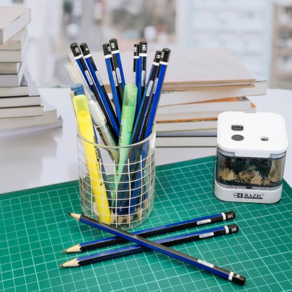 BAZIC PRODUCTS Drawing Drafting Pencils, 6B to 6H Graphite, 24-Box | graphite grades 6B to 6H, sketching, shading, fine art, technical drawing, design work - size: 1 Count (Pack of 24)