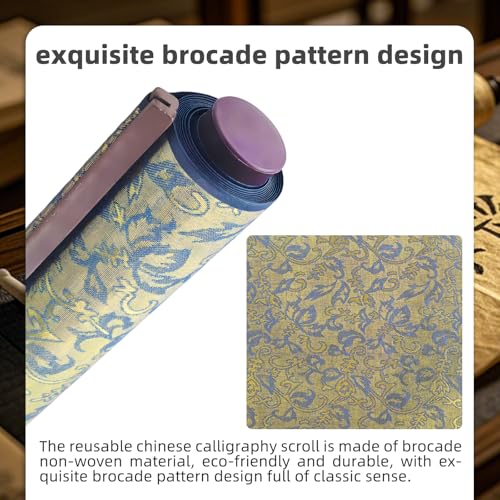 Flylin Calligraphy Cloth,Reusable Chinese Calligraphy Practicing Tool Green - color: Green