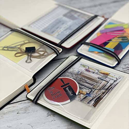 Handbook Journal Co. Artist Travelogue Travel Notebook for Drawing and Sketching, Vermilion Red, Pocket Landscape 3.5 x 5.5 Inches, 130 GSM Paper, Hardcover w/Pocket - color: Vermilion Red, size: Pocket Landscape