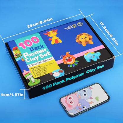 CiaraQ Polymer Clay Kit, Mini Modeling Clay Set - color: 100 Colors