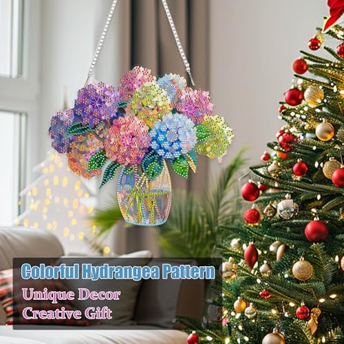 Eiflow Acrylic Diamond Art Hanging Kit for Adults, DIY Diamonds Painting Door Hanger Board Kit, Special Crystal Diamond Art Painting Pendant Ornament (G#006) - color: G#006
