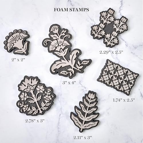 Martha Stewart, Vintage Florals Stencils, Stamps, and Tools Kit, 14 pc - style: Vintage Florals