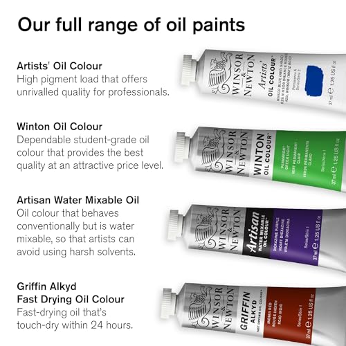 Winsor & Newton Griffin Alkyd Fast Drying Oil Paint, Burnt Sienna | Fast-Drying Oil Paint, Ideal for Thick Impasto Techniques & Underpainting, Slightly More Fluid than Traditional Oils - color: Burnt Sienna, style: 1.25-oz Tube