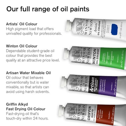 Winsor & Newton Griffin Alkyd Fast Drying Oil Paint, Burnt Sienna | Fast-Drying Oil Paint, Ideal for Thick Impasto Techniques & Underpainting, Slightly More Fluid than Traditional Oils - color: Burnt Sienna, style: 1.25-oz Tube