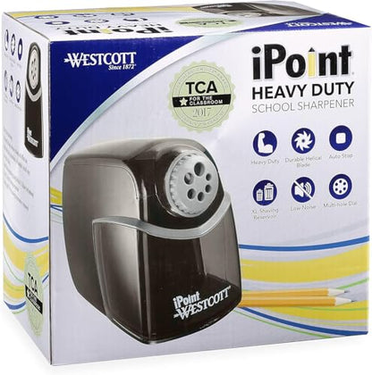 Westcott iPoint Heavy Duty Electric Pencil Sharpener for Home, School, and Office - size: Pack of 1, style: iPoint