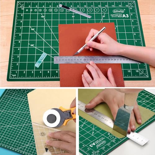 Allwin 17"x 11" Self Healing Cutting Mat Cutting Plate Cutting Scale Plate Painting Engraving Plate Cutting Table Mat Manual Mat PVC Plate - size: 17.7"L x 11.8"W