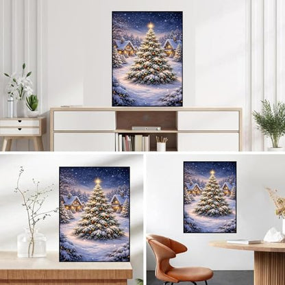 HHMATITS Christmas Tree Diamond Art Kits for Adults 12x16 Inch - color: Christmas
