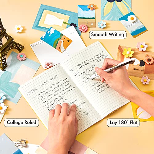36 Pack Soft Cover Journal Bulk, Feela Lined Blank Travel Journal for Women Men Writing, Notebooks College Ruled for Work, Note Taking Notebook School Business Supplies, 8.2” x 5.5”, A5, Yellow - color: 36 Yellow